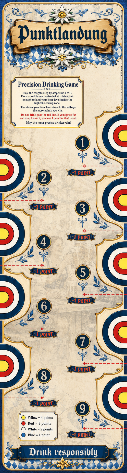 Nine Punktlandung target rings